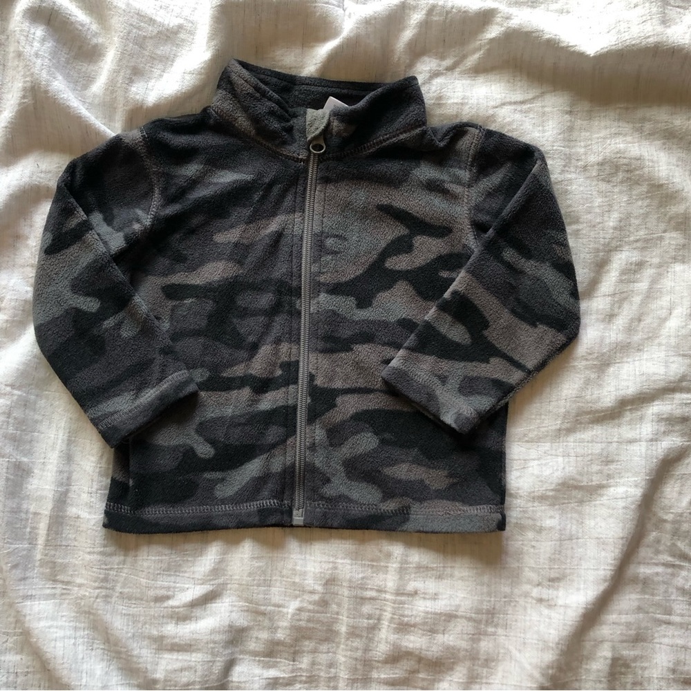 Toughskins kids zip up turtleneck jacket